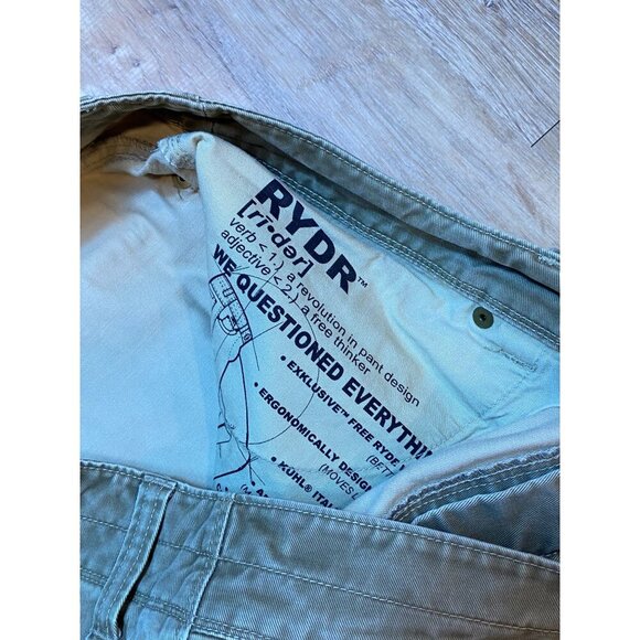 Kühl Rydr Crag Series Mens Tan Distressed Outdoor Pants W36xL32 Cotton Blend‎ - Picture 3 of 12